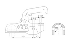 WINTERHOFF WW 350-RB-K1212 kogelkoppeling voor aanhanger van 3500 kg met dissel van 50 mm buis, gietijzer