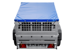 Autoaanhanger 150x106 UNITRAILER GARDEN 150 KIPP met gaaswanden en blauwe hoes