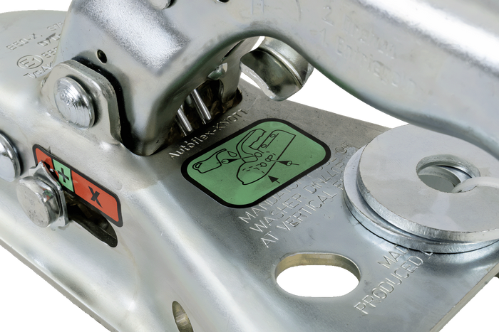 KNOTT 6E0176.001 kogelkoppeling voor een 750kg aanhangwagen met een V-vormige dissel