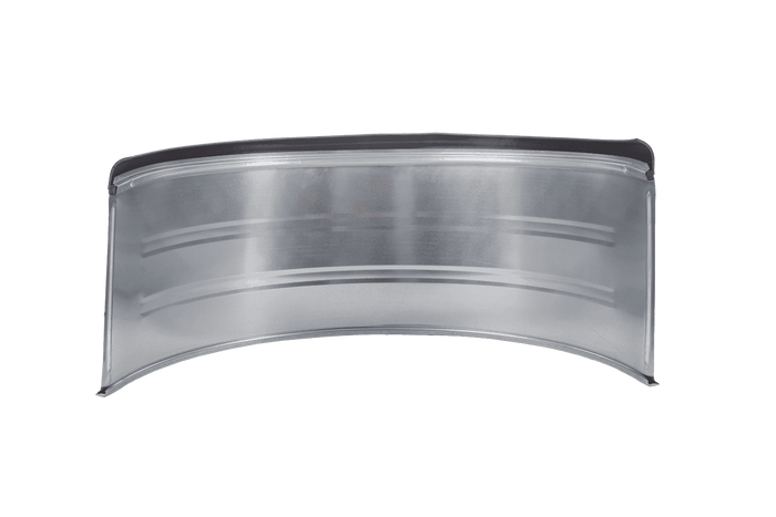 Dubbel spatbord voor aanhanger 15-16" DOMAR DK7120 wielkast 880/400mm metaal met rubberen rand