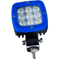 Universele LED-werklamp met min. 2800 Lm, 9 LED's, aluminium behuizing (zwart). Gelede handgreep.