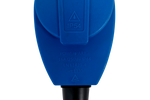 MANTES 2P+E haakse CEE-stekker met extra stopcontact 16A 230V