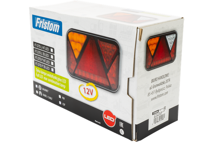 Fristom FT-270 LED achterlicht, 6 functies, rechts