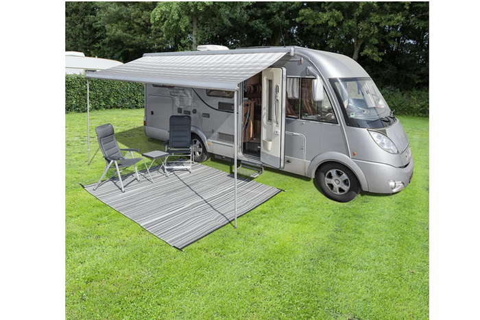 ProPlus 361780V02 tuin- en campingmat, gemonteerd op haringen, 2,5 x 4 m 