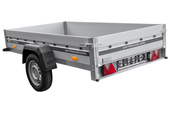 Aanhangwagen met aluminium zijwanden 230x125 Unitrailer Garden 230 KIPP ALU