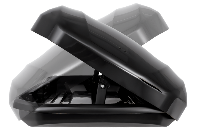 Inter Pack Skugga L 660 dakkoffer, glanzend zwart