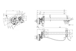 KNOTT VGB15MV geremde as voor aanhanger/drager 1550 kg 1616 mm 2110 mm 5x112