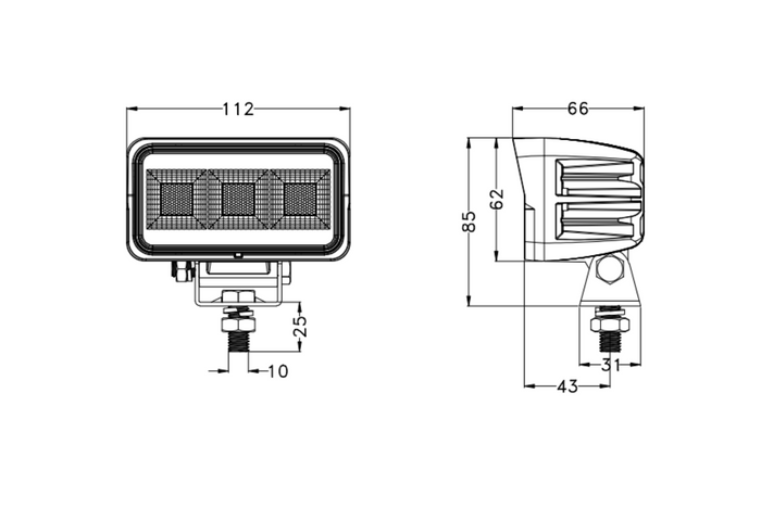 LED-werklampreflector TT TECHNOLOGY TT.13460 60xLED 4120lm rechthoekig