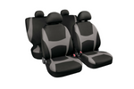 Set autostoelhoezen LAMPA Capri zwart/grijs, voor de voor- en achterstoelen