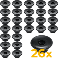 TULPLAST zijrollen voor aanhangers, voor het bevestigen van afdekkingen, netten en dekzeilen, set van 26