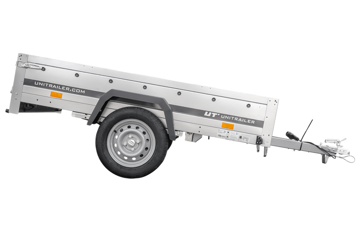 Enkelassige aanhangwagen op veren 200x125 UNITRAILER GARDEN 201/R KIPP