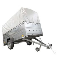 Lichte aanhangwagen op veren 264x125 UNITRAILER GARDEN 264/R KIPP met BIS zijwanden, H-800 frame en grijze afdekking