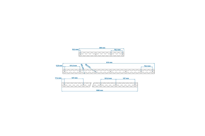 ProPlus 342172 vrachtrail voor luchtvaartmaatschappijen, aluminium vrachtrail, 30 cm