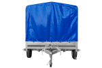 Eenassige aanhangwagen 264x150 UNITRAILER GARDEN 265 KIPP met H-1100 frame en blauwe huif