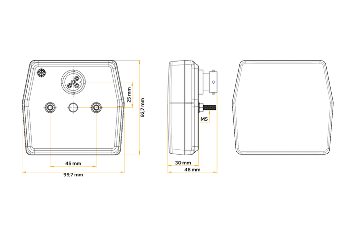 Achterlicht FRISTOM FT-222 LED 4 functies universeel
