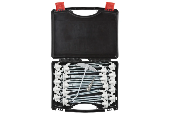 Set schroefbare tentharingen voor ProPlus 365014 metalen haringen met haak 20x20cm