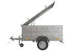 Aanhangwagen met aluminium afdekking GARDEN TRAILER 200 KIPP, twee zijkanten en steunwiel