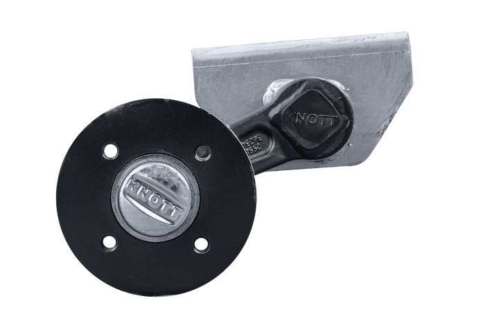 KNOTT VG7-L ongeremde as voor 750kg aanhanger 1607mm 2027mm 4x100