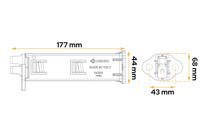 Set van twee inklapbare wielkeggen LOKHEN ORIGAMY 56 h:230 mm set met handgreep