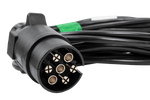 ASPÖCK 58-1022-087 elektrische installatie aanhangerkabelboom 4,5 m 7-pins stekker bajonetsluitingen 2x5-pins