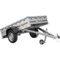 Lichte aanhangwagen Garden Trailer 200 Unitrailer met vlakzeil, neuswiel 200 × 106 750 kg