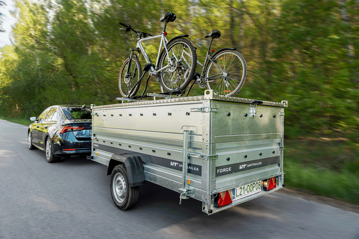 Enkelassige aanhanger 264x125 UNITRAILER FORCE 264 KIPP met BIS-zijwanden en aluminium afdekking