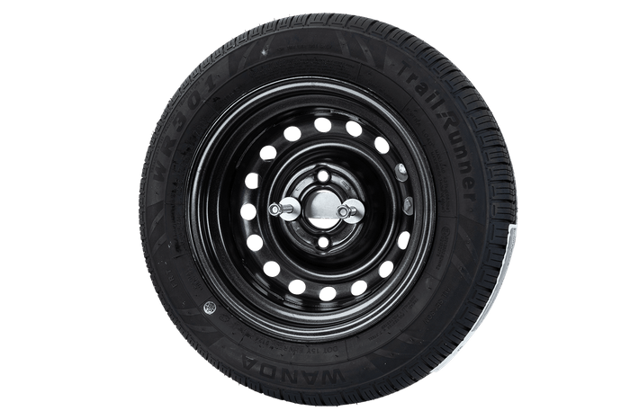 Reservewiel voor aanhanger met beugel WANDA BAND 155/70 R13 79N TRAILER TOP VELG 4Jx13"H2 4x100 ET 30