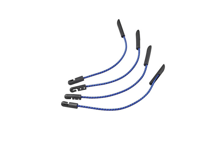 Set van vier ProPlus 342180 zeilclips, flexibele multifunctionele koorden, 280 mm