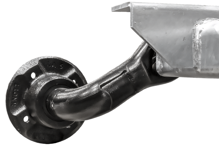 KNOTT VG7-L ongeremde as voor aanhanger 750 kg 1200 mm 1650 mm 4x100