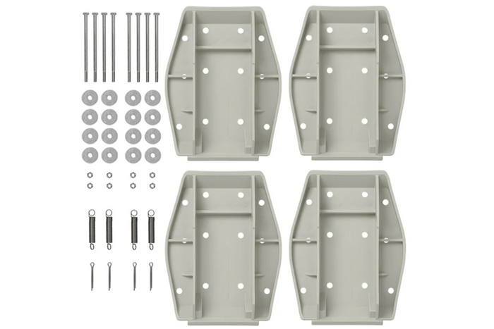 Set van vier ProPlus 361519 aanhangerstabilisatorsteunen met veer 20,5x27,5cm