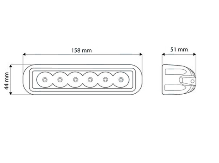 TT TECHNOLOGY LED werklamp reflector TT.13218F 6xLED 900lm