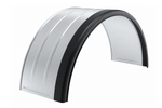 Dubbel spatbord voor aanhanger 16-17,5" DOMAR DK7135 wielkast 1000/450mm metaal met rubberen rand