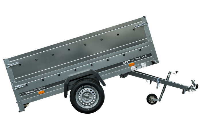 Enkelassige aanhanger 230x125 UNITRAILER GARDEN 230 KIPP met BIS-zijwanden