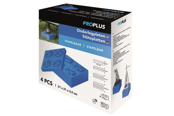 Set van vier ProPlus hoeksteunen voor aanhangerstabilisatie 361538