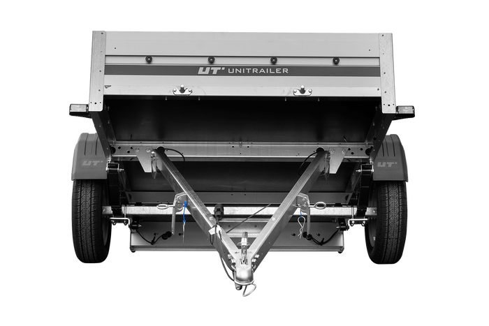 Aanhangwagen op veren met aluminium zijwanden 200x125 Unitrailer Garden 201/R KIPP ALU