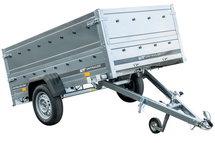 Enkelassige aanhanger 230x125 UNITRAILER GARDEN 230 KIPP met BIS-zijwanden