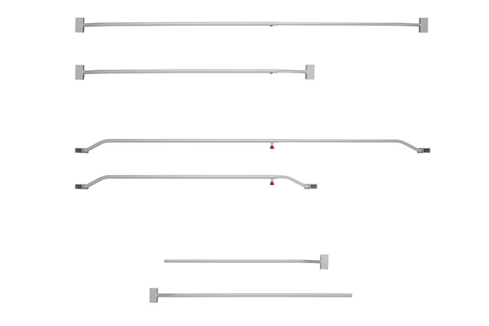 Platte dekzeilbeugel voor ProPlus-aanhanger 340918, verstelbaar van 132 tot 204 cm.