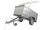 Aanhangwagen met aluminium afdekking GARDEN TRAILER 200 KIPP, twee zijkanten en steunwiel