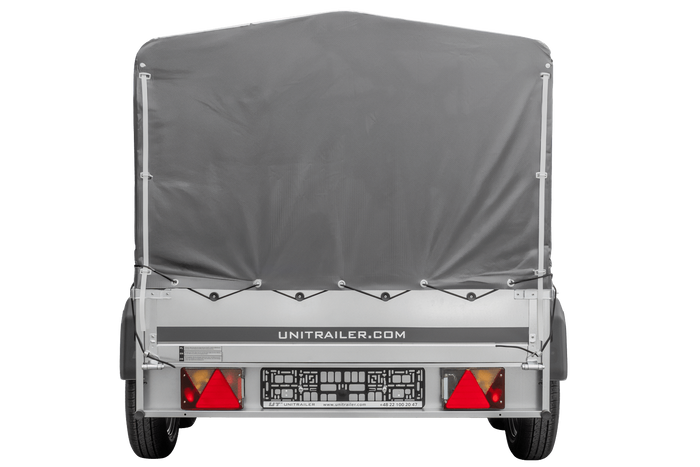 Twee-assige aanhanger 264x125 UNITRAILER GARDEN 264/2 KIPP met H-800 frame en grijze kap