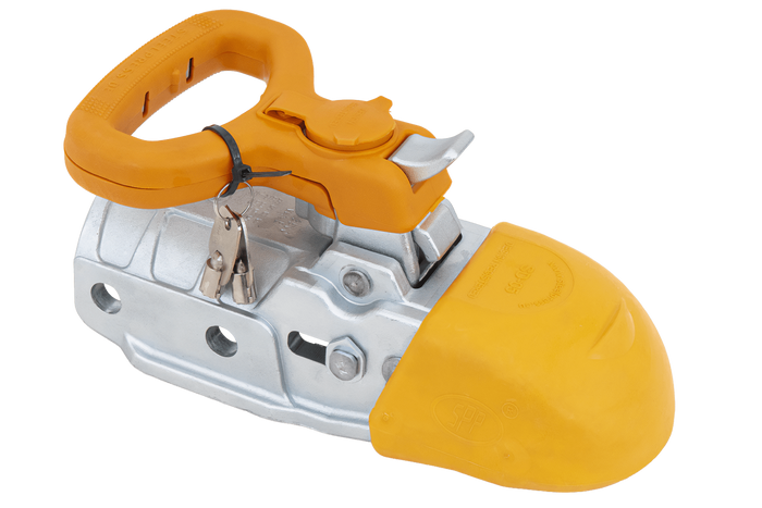 STEELPRESS BC-3500E-00-02+SD kogelkoppeling voor een 3500kg aanhangwagen met een 60,5mm gietijzeren buisdissel