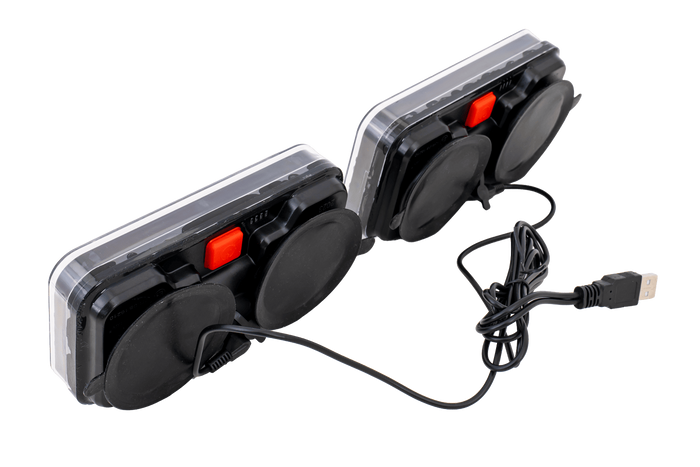 TT Technology TT.12028B-DI LED-achterlichten 3 functies links+rechts, draadloos, magnetisch