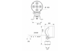 LED-werklampreflector ASPÖCK WORKPOINT 5xLED rond