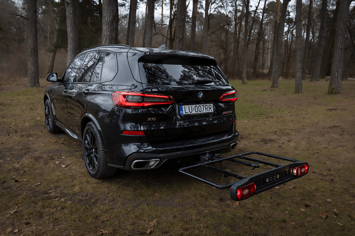 Inter Pack Re-Cargo trekhaakplatform + adapter voor het vervoeren van 2 fietsen