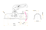 STEELPRESS BC-1200C kogelkoppeling voor 1200kg aanhangwagen met 50mm buisvormige dissel