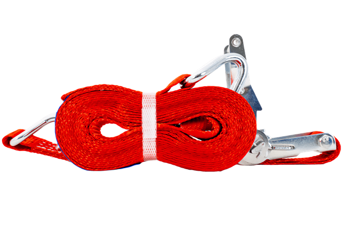 UNITRAILER 6m/35mm/2t rode transportband met spanner