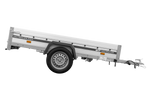 Autoaanhanger op veren met aluminium zijwanden 230x125 Unitrailer Garden 230/R KIPP ALU