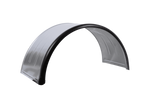 Dubbel spatbord voor aanhanger 16-17,5" DOMAR DK7135 wielkast 1000/450mm metaal met rubberen rand