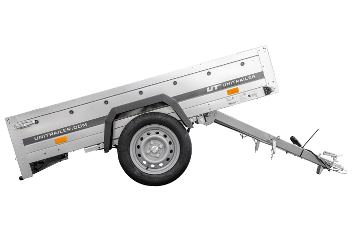 Enkelassige aanhangwagen op veren 200x125 UNITRAILER GARDEN 201/R KIPP