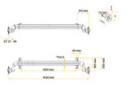 AL-KO OPTIMA ongeremde as voor aanhanger 750kg 1100mm 1530mm 4x100