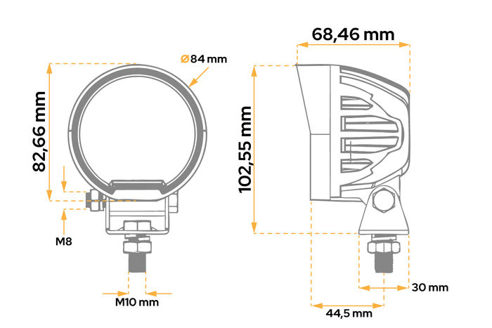 LED-werklampreflector TT TECHNOLOGY TT.13465 64xLED 4200lm rond